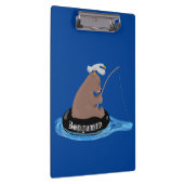 Afbeelding van de Cute beer cub Fishing cartoon Klembord (Rechts)