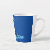 Afbeelding van de Cute beer cub Fishing cartoon Latte Mok (Rechts)