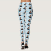 Afbeelding van de Cute beer cub Fishing cartoon Leggings (Achterkant)
