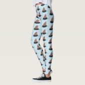 Afbeelding van de Cute beer cub Fishing cartoon Leggings (Links)