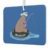 Afbeelding van de Cute beer cub Fishing cartoon Luchtverfrisser (Links)