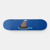 Afbeelding van de Cute beer cub Fishing cartoon Persoonlijk Skateboard (Horizontaal)