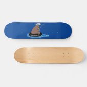 Afbeelding van de Cute beer cub Fishing cartoon Persoonlijk Skateboard (Horizontaal)