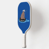 Afbeelding van de Cute beer cub Fishing cartoon  Pickleball Paddle (Links)