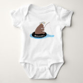 Afbeelding van de Cute beer cub Fishing cartoon Romper (Voorkant)