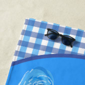 Afbeelding van de Cute beer cub Fishing cartoon Strandlaken (In situ)