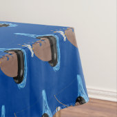 Afbeelding van de Cute beer cub Fishing cartoon Tafelkleed (Voorbeeld)