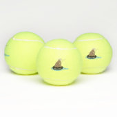 Afbeelding van de Cute beer cub Fishing cartoon Tennisballen (Multi)