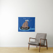 Afbeelding van de Cute beer cub Fishing cartoon Wandkleed (In Situ (horizontaal))