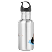 Afbeelding van de Cute beer cub Fishing cartoon Waterfles (Achterkant)