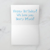 Afbeelding van de Cute beer Fishing cartoon Kaart (Binnen)