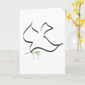 Afbeelding van de Dove and Olive Branch Kaart (Gele Bloem)