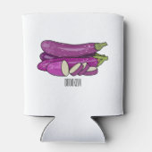 Afbeelding van de eierplant-cartoon blikjeskoeler (Achterkant)