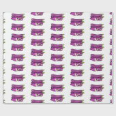 Afbeelding van de eierplant-cartoon cadeaupapier (Vlak)