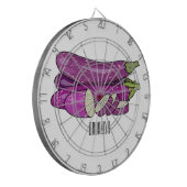 Afbeelding van de eierplant-cartoon dartbord (Voorkant Links)