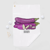 Afbeelding van de eierplant-cartoon golfhanddoek (Insitu)