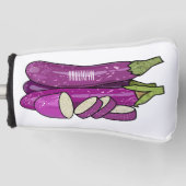 Afbeelding van de eierplant-cartoon golfheadcover (Voorkant)