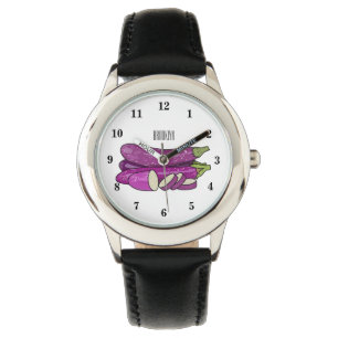 Afbeelding van de eierplant-cartoon horloge