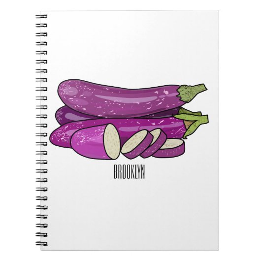 Afbeelding van de eierplant-cartoon notitieboek (Voorkant)