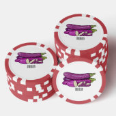 Afbeelding van de eierplant-cartoon poker chips (Opstapeling)