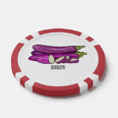 Afbeelding van de eierplant-cartoon poker chips (Enkel)