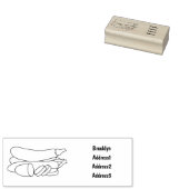 Afbeelding van de eierplant-cartoon rubberstempel (Gestempeld)