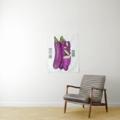Afbeelding van de eierplant-cartoon wandkleed (In situ)