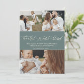 afbeelding van de familie "Thankful Grateful Bless Feestdagenkaart (Staand voorkant)