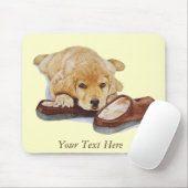 afbeelding van de gouden retiever puppy dog muismat (Met muis)