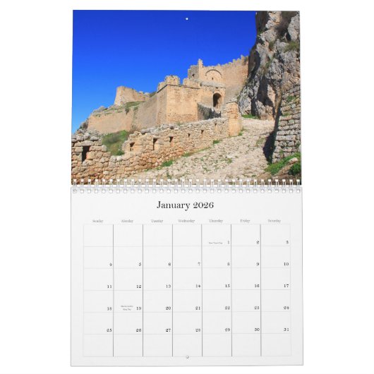 Afbeelding van de Griekse kalender (Jan 2026)