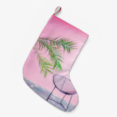 Afbeelding van de groene en zwarte palmboom kleine kerstsok (Voorkant (Hangend))