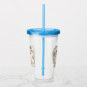 Afbeelding van de Havanese cartoon Acryl Drinkbeker (Rechts)