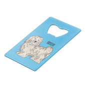 Afbeelding van de Havanese cartoon Creditkaart Flessenopener (Achterkant Gekanteld)