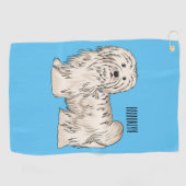 Afbeelding van de Havanese cartoon Golfhanddoek (Horizontaal)