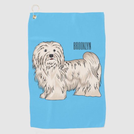 Afbeelding van de Havanese cartoon Golfhanddoek (Voorkant)