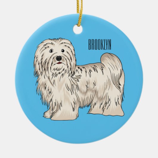 Afbeelding van de Havanese cartoon Keramisch Ornament (Voorkant)