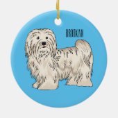 Afbeelding van de Havanese cartoon Keramisch Ornament (Achterkant)
