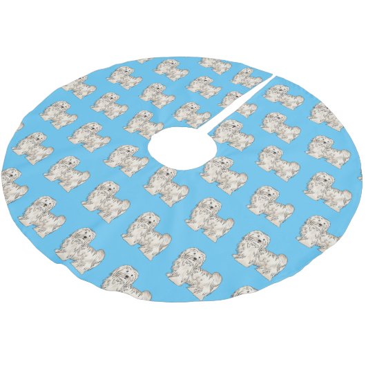 Afbeelding van de Havanese cartoon Kerstboom Rok (Gekanteld)