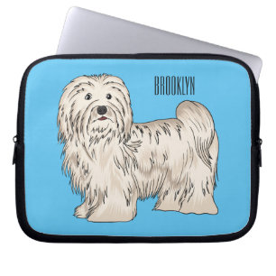 Afbeelding van de Havanese cartoon Laptop Sleeve