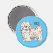 Afbeelding van de Havanese cartoon Magneet (Voorkant / Achterkant)
