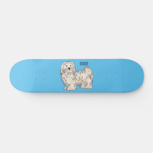 Afbeelding van de Havanese cartoon Persoonlijk Skateboard (Horizontaal)