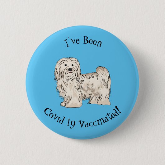 Afbeelding van de Havanese cartoon Ronde Button 5,7 Cm (Voorkant)