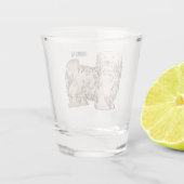 Afbeelding van de Havanese cartoon Shot Glas (Achterkant)