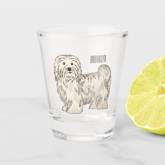 Afbeelding van de Havanese cartoon Shot Glas (Voorkant)