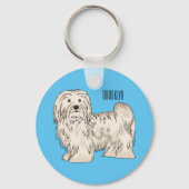 Afbeelding van de Havanese cartoon Sleutelhanger (Voorkant)