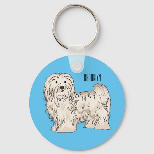Afbeelding van de Havanese cartoon Sleutelhanger (Voorkant)