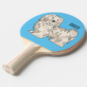 Afbeelding van de Havanese cartoon Tafeltennisbatje (Voorkant Gekanteld)