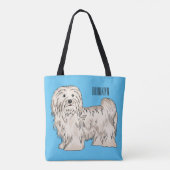 Afbeelding van de Havanese cartoon Tote Bag (Achterkant)