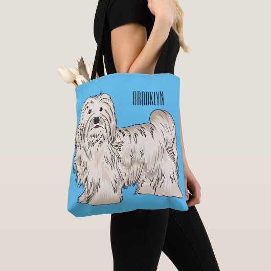 Afbeelding van de Havanese cartoon Tote Bag (Dichtbij)