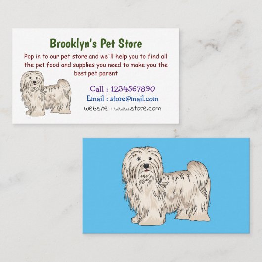 Afbeelding van de Havanese cartoon Visitekaartje (Voorkant / Achterkant)